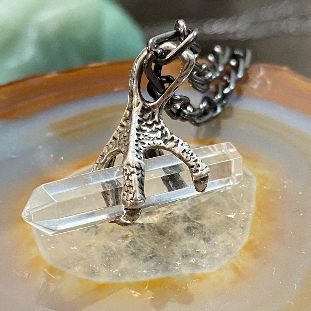 Claw with crystal necklace